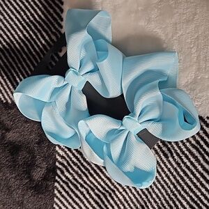 BOGO 50% ALL BOWS Pair Girl's pastel blue Fall 6" Bows